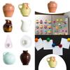 Vase Kylskåpsmagneter Diorama Scenografi Display Heminredning Meddelandekort Påminnelse för Layout Skåpdörr DIY-projekt Dekor