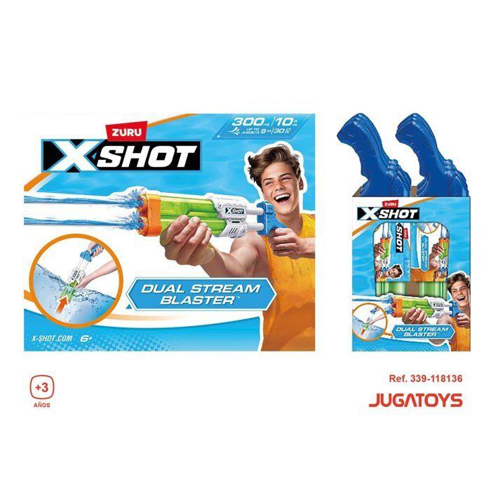 Pistolet à eau - FIDGET CUBE BY ANTSY LABS - X-Shot Small Quad Stream Blaster - Multicolore - 13,2 x 40,2 x 5,3 cm