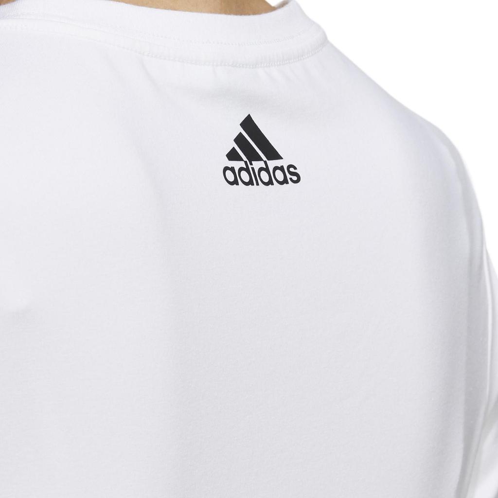 adidas T Shirts Women's White Crew Neck Moderate Straight Fit GP0683