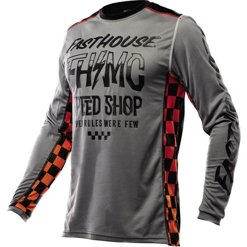 Mens Long Sleeve Cycling Jersey Quick Dry Mountain Bike Off-Road Racing Shirt Breathable Performance Apparel