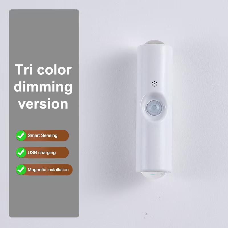 Two Tone Cat Eye Motion Sensor Wall Lamp USB Rechargeable Energy Efficient Lighting for Home Office Hotel Corridor