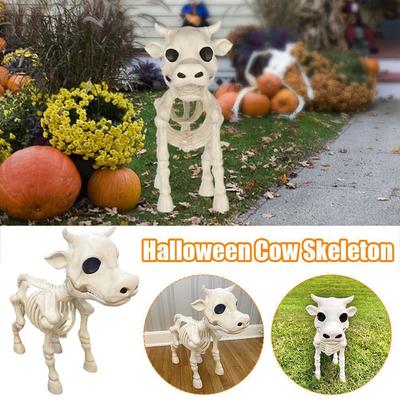 Cow Horse Spooky Skeleton Halloween Reusable Outdoor House Haunted Props Ornment Graveyard Deco P6Y9