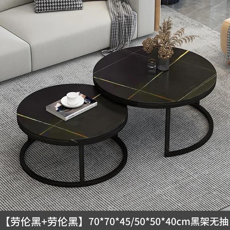 Nordic Living Room Furniture Sofa Coffee Table Dormitory Balcony Hotel Side Tables Simple Modern Small Apartment Round Tea Table