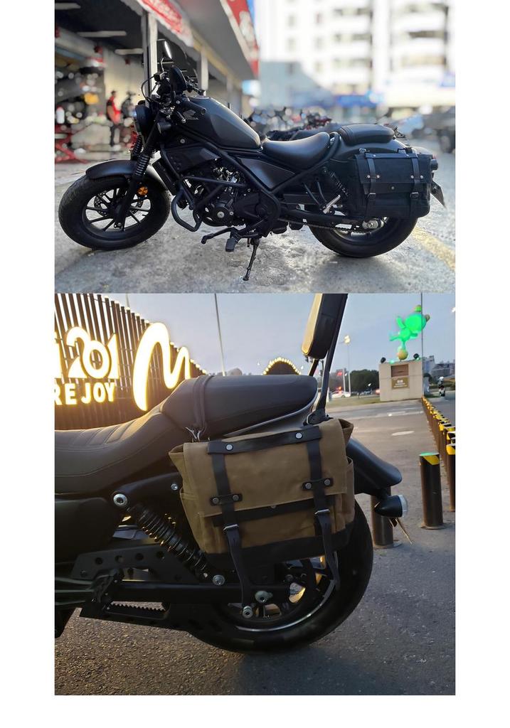 Waterproof Retro Motorcycle Knight Saddlebag & Tail Bag for Helmet & Cycling Gear