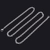 Women Men Stainless Steel Rolo Link O Chain Necklace for Charm Pendant Silver Color Jewelry Making Accessories Christmas Gift