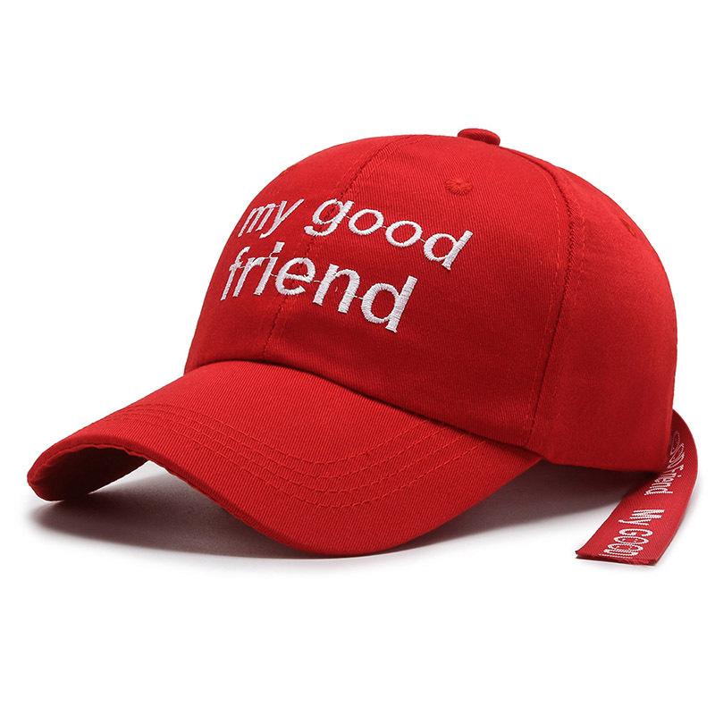 Hat Spring and Autumn New Embroidery Ribbon Baseball Cap Personalized Peaked Hat Outdoor Sun Hat Travel Hat Couple Hat