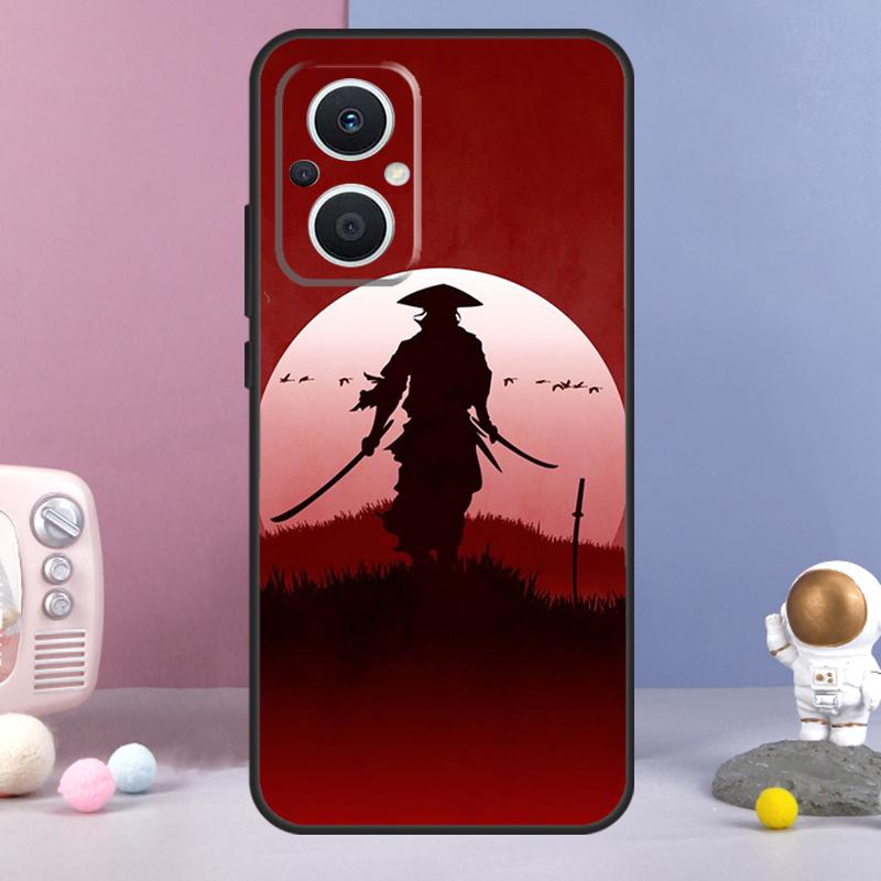 Japan Ninja Samurai Red Sun Funda For OPPO Reno 11 F 12F 13F 14F 10 12 13 14 Pro 7 8 Lite OPPO Find X9 X6 X5 X8 Pro Case