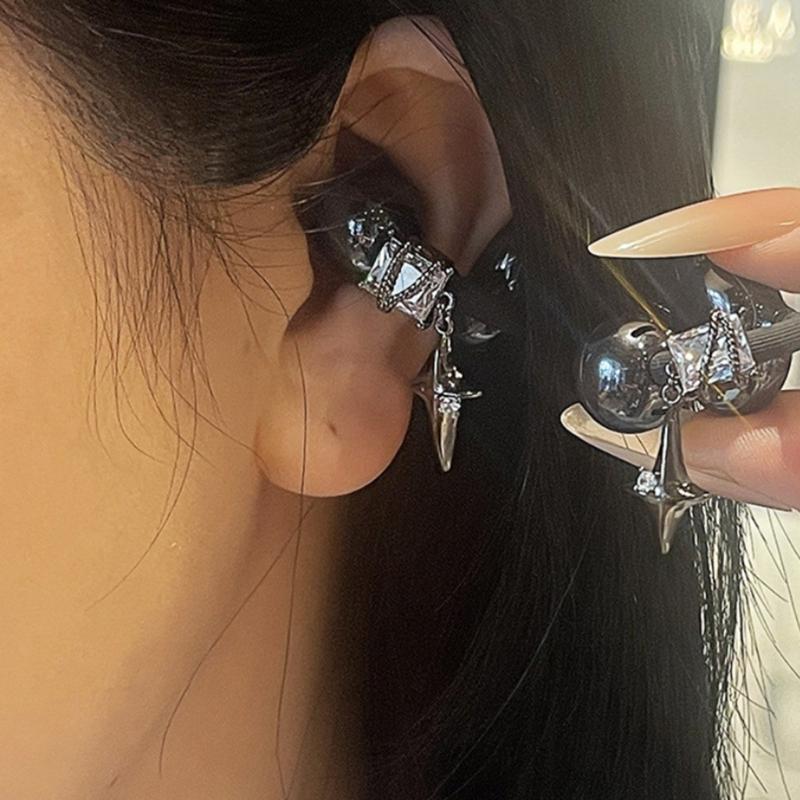 Clips Premium de Ureche din Cupru cu Formă de Aripă și Stea Formă Trendy pentru Clipsuri de Ureche Freeclip 1/2 Cataramă Decorațiuni Charm Clip-On