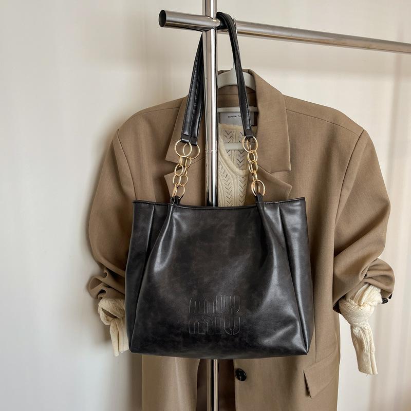 

Модная повседневная сумка-тоут женская корейская версия универсальная большая вместительная сумка через плечо с высокой текстурой сумка подмышкой сумка-тоут