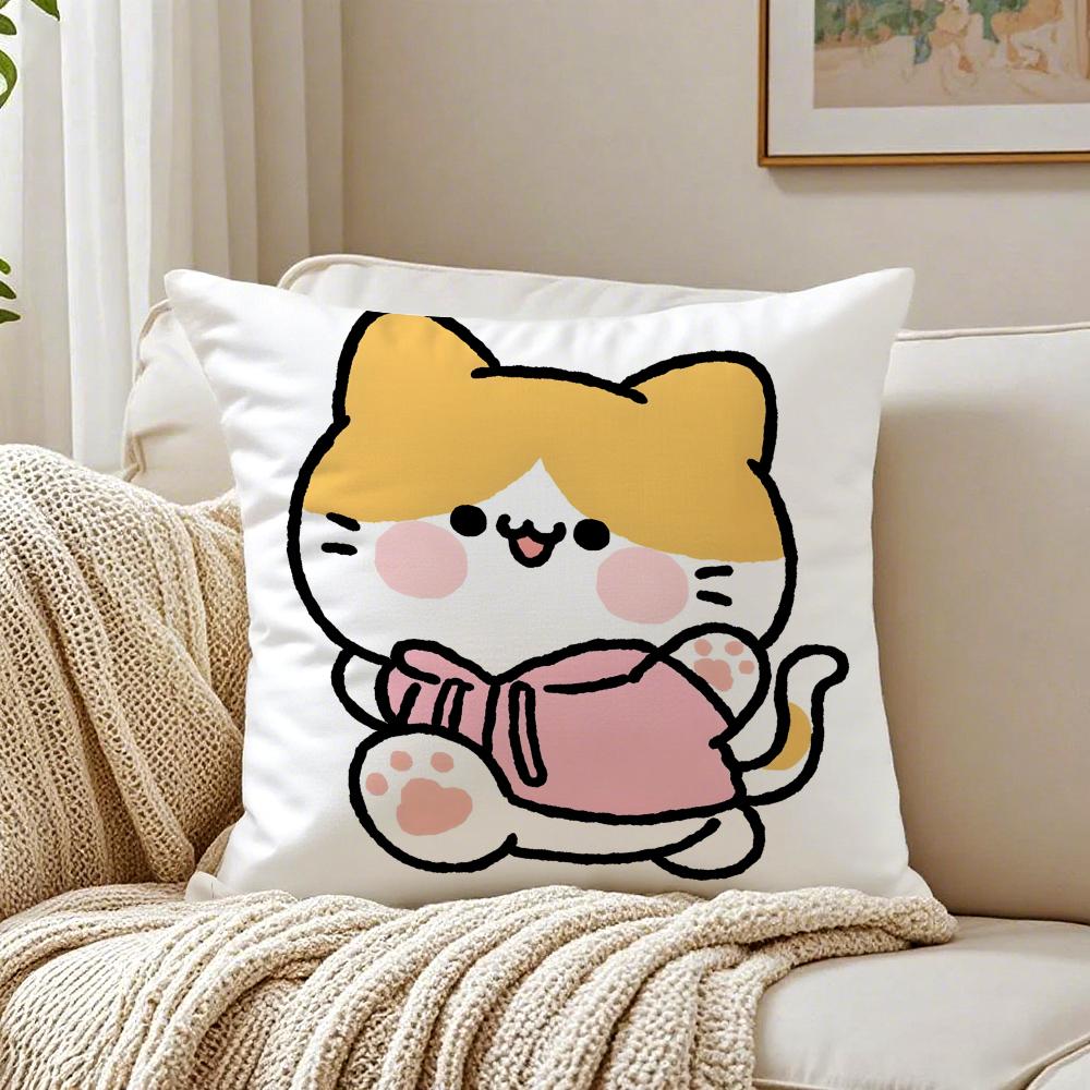 Small Animal Cartoon Happy Sports Cushion Cover Pillowcase Antidustmite Living Room Sofa Decor Cushion Room