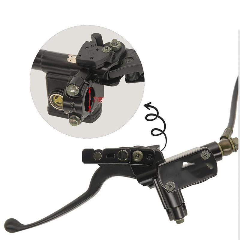 A16P-Left Hydraulic Brake Master Caliper Rear Hand Hydraulic Disc Brake Assembly For Dirt Bikes ATV Quad 110Cc 125Cc 140Cc