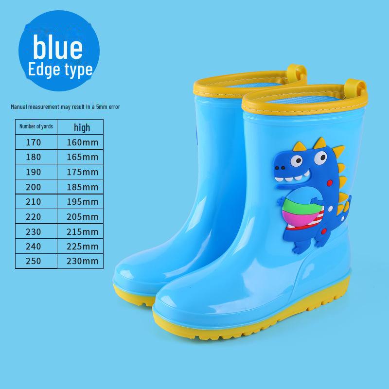 "Dinosaur Kids' Mid-Tube Rain Boots for Boys and Girls"
