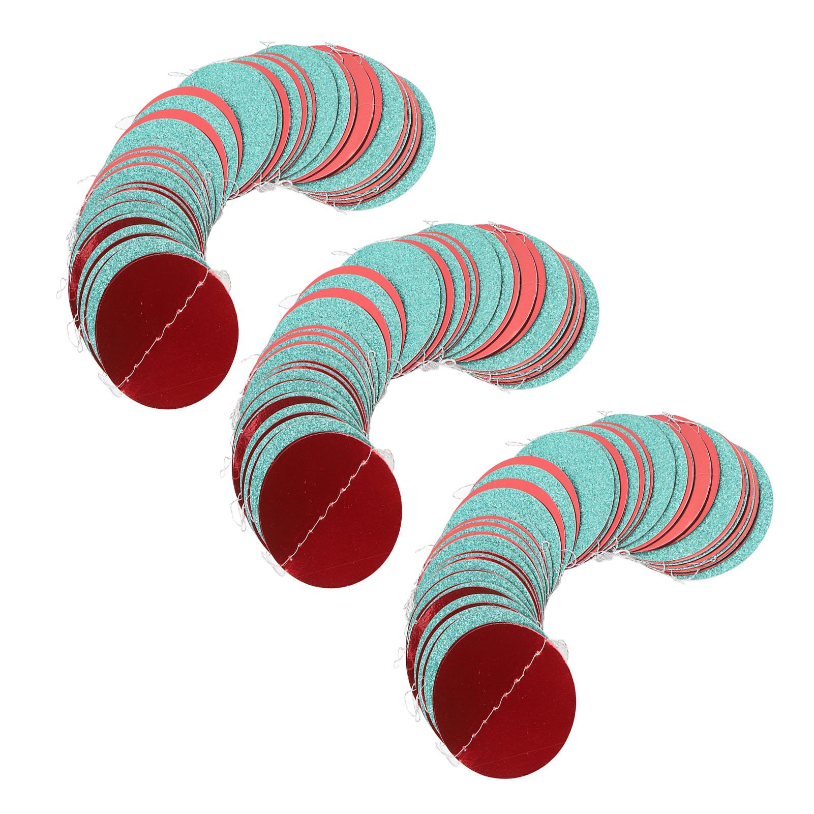 

3 нити красные зеленые круглые точки натяжной флаг баннер украшение дома круглая гирлянда на день рождения Рождество