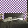 Checkerboard wallpaper purple, white and light gray 50x1000