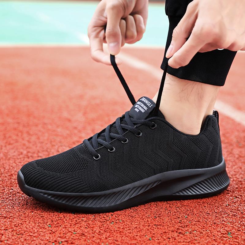 Men's Running Sports Shoes Light Knitted Jogging Shoes Breathable Outdoor Sneakers for Walking Traveling Male Trainers