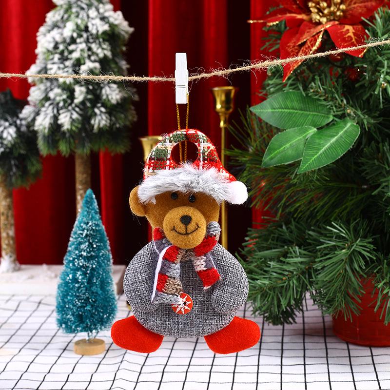 Santa Claus Fabric Doll Ornaments - Christmas Tree Decorations & Small Gift Pendants