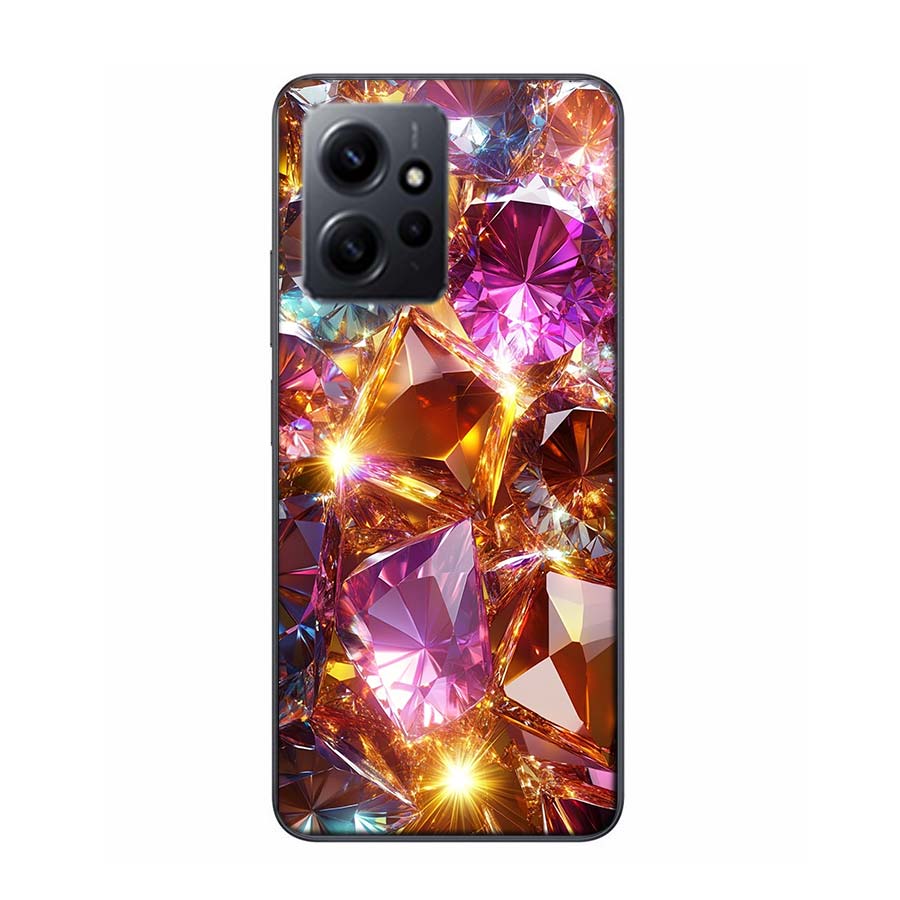 Shining and Dazzling Diamond Gemstones Phone Case For Redmi 12 13C 12C 15C 9 10 10C Note 13 Pro Plus 14 15 Pro 9T 9C 9A TPU Soft
