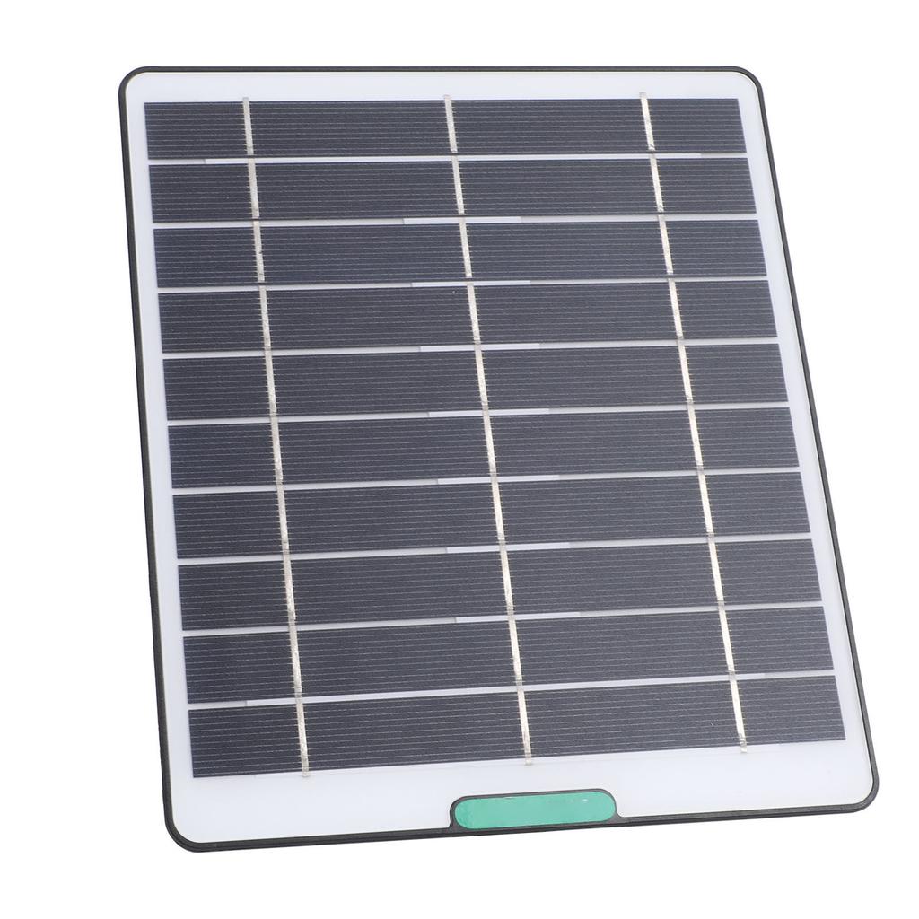 5W Solar Panel Charger Solar Charger with Type C Port for Security Camera Doorbell Outdoor Indoor Use Black