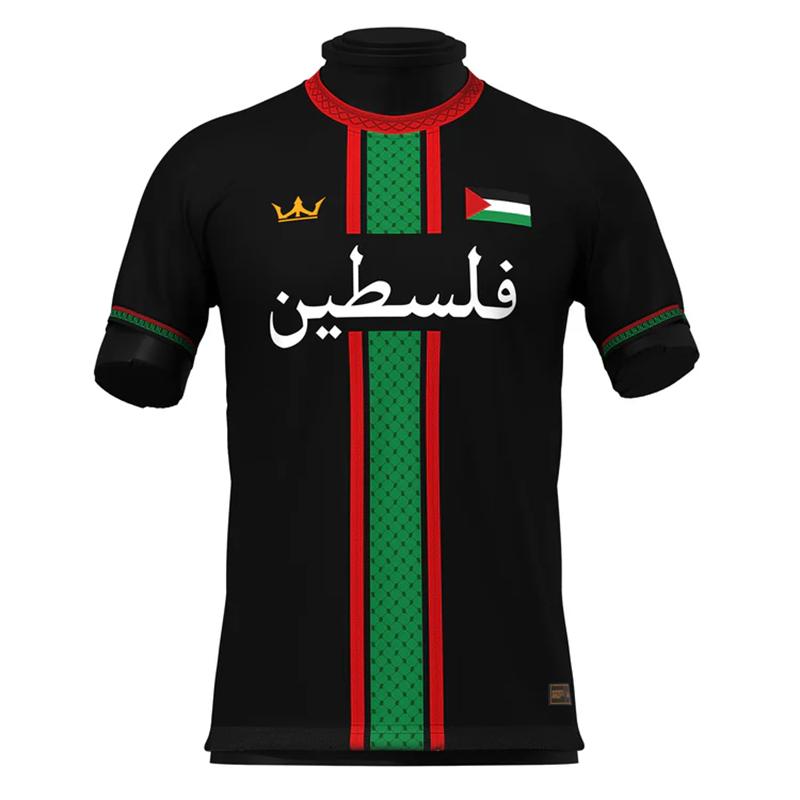 Fashion Palestine Flag National Emblem Pattern 3D Printed T-shirts Summer Trend  Short Sleeve Sports Football T-shirts Loose Breathable Tops