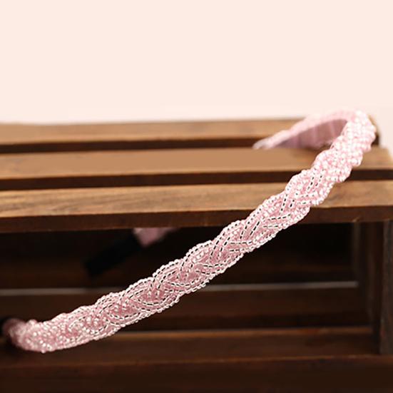 Women Fashion Beads Rhinestone Head Chain Headband Head Piece Hair Band