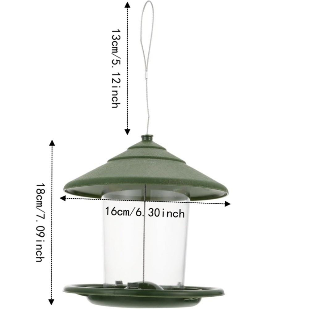 Circular Habitat Hanging Bird Feeder Sure-Lock Cover Bird Food Container Bird Watching