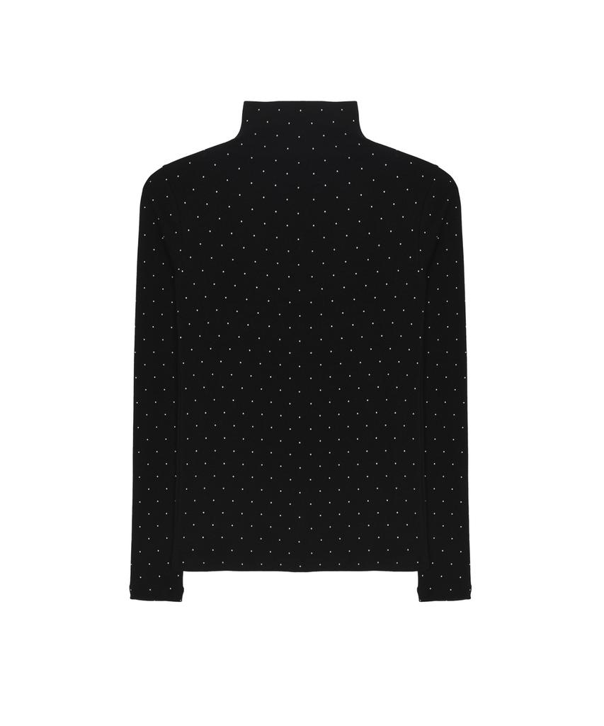 Nigaennikol [Essential] High Neck Slim Top_Dot Black