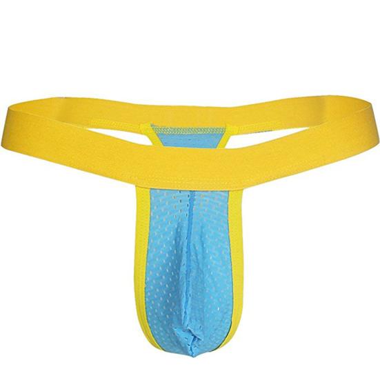 Men's Sexy Mesh Bulge Pouch Breathable T-Back G-string Briefs Thongs Underwear