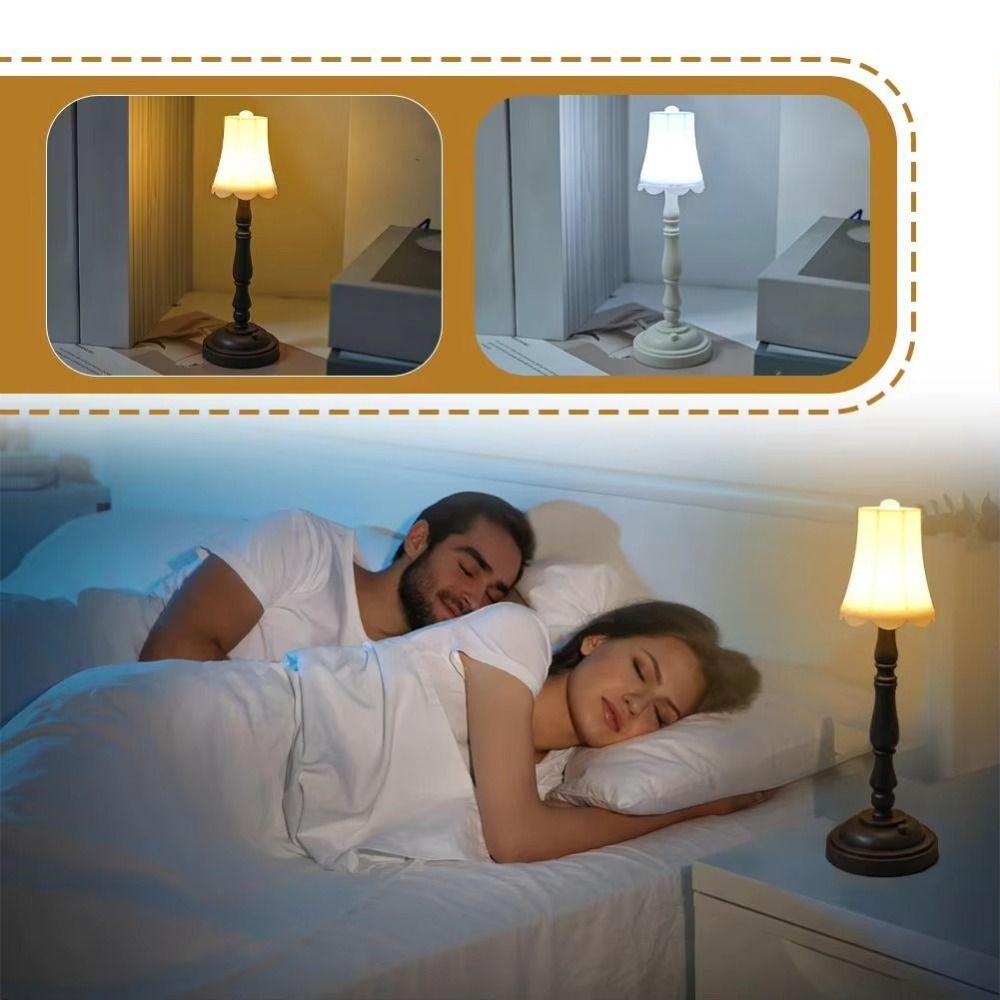 LED Vintage LED Night Light White/Coffee Table Lamp Ambient Bedside Lamp  Hot Toys