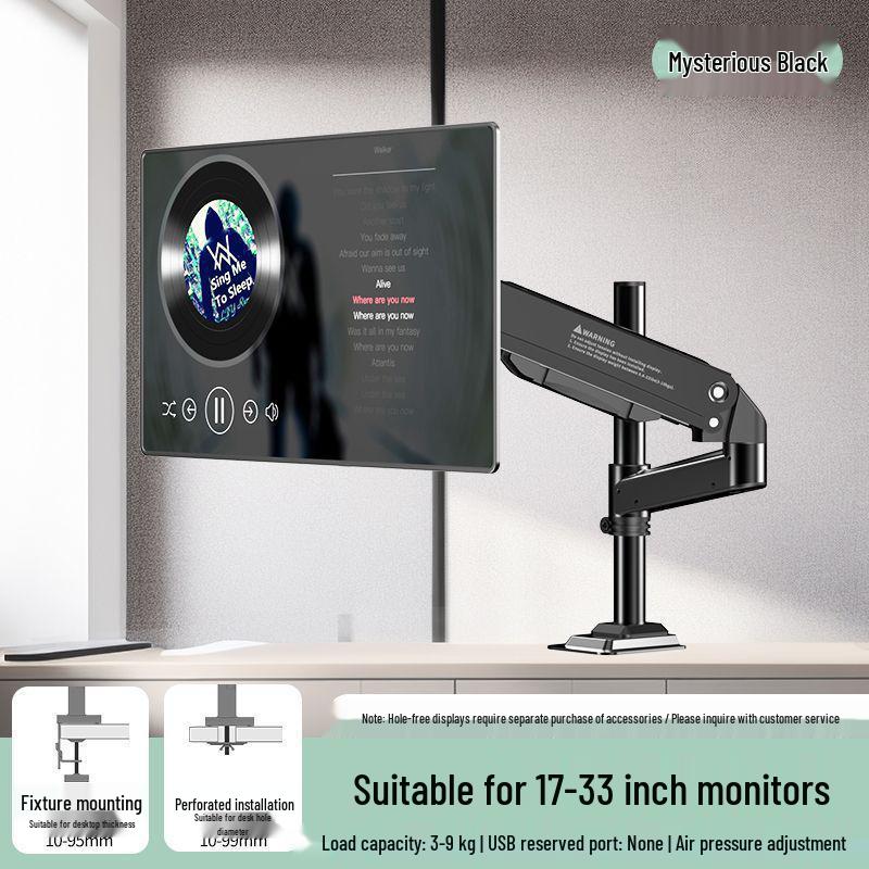 17-35 Inch Adjustable Gas Spring Monitor Stand with Rotating Arm