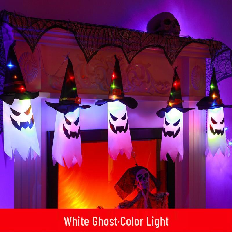 Glowing Halloween Wizard Hat LED String Lights for Outdoor Decorations