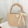 Filo di Cotone Corda di Cotone Intrecciata Borsa Intrecciata Colore Puro Boho Cesto Portaoggetti Forma a Secchiello Leggero Cesto da Shopping Vacanza al Mare