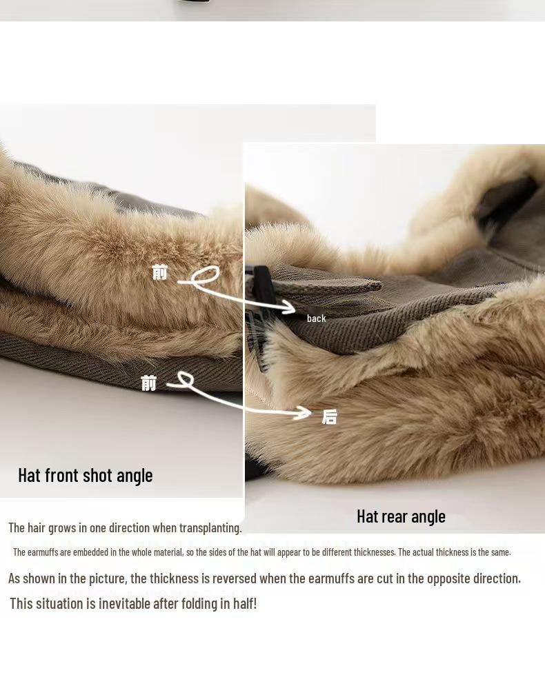 Unisex Winter Verdickte Winddichte Ohrenschutz Plüschmütze