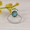 Kingman Turquoise Oval Ring, Handmade Sterling Silver Ring, December Birthstone Jewelry, Boho Statement Ring, Gift For Mom