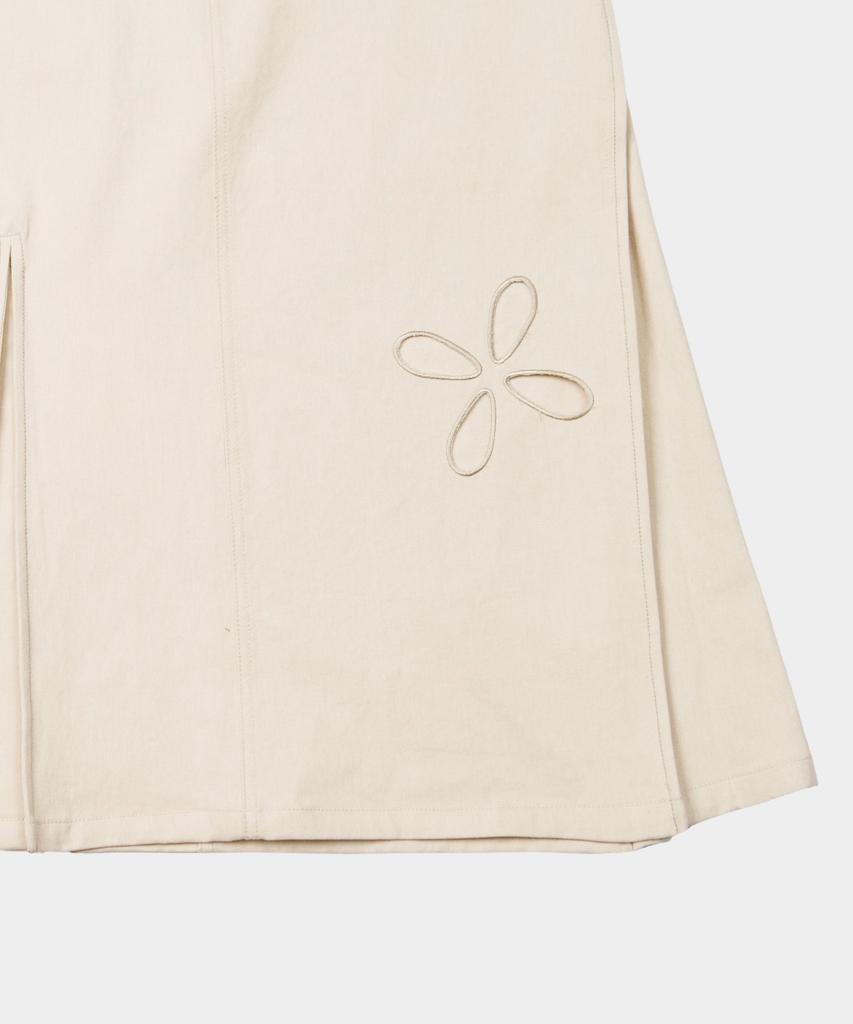 Liomeu Cotton Asymmetrical Long Skirt_Ivory : Radiant083