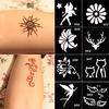 Kleine Henna-Tattoo-Schablone, Vogel-Fliegen-Muster, DIY-Airbrush-Farbe, Mehndi-Henna-Indian-Tattoo-Vorlage