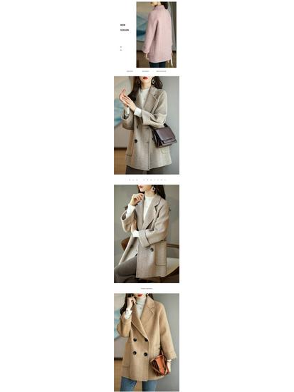 2025 Spring/Autumn Korean Style Loose Slimming Casual Women's Woolen Coat