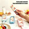 Silicone Ice Pop Mold with Stick, Food Grade Reusable Ice Cream Maker with Lid, DIY Summer Freezer Ice Lolly Mold for Kitchen