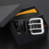 Men's Classic Retro Punk Double Hole Cowhide Belt