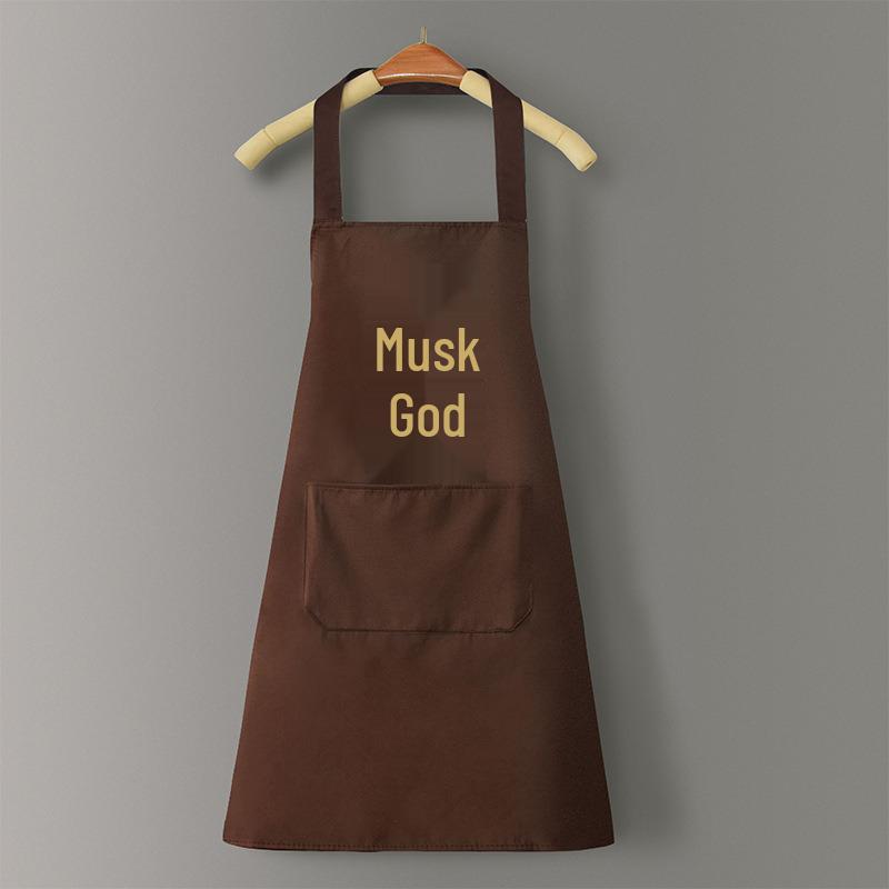 Wodoodporny fartuch dla par w stylu nordyckim i koreańskim z funkcją wycierania rąk, czarno-biały