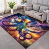 Vibrant Octopus Rug for Modern Living Room DecorUnique Sea Life Area RugsHome Accessories Anti slip carpet can be machine washed