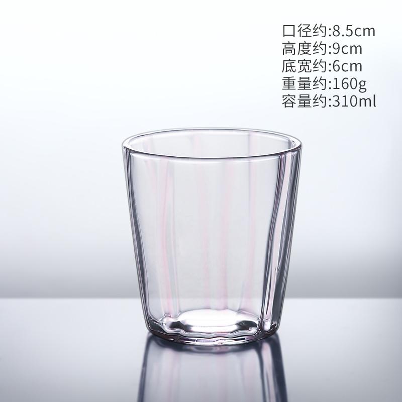Colorful Striped Heat-resistant Glass Cup High Borosilicate High Temperature Drinking Water Cup Minimalist Cold Drink Juice Cup