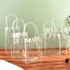 Clear PVC Gift Bag with Handle,Small Transparnt Gift Wrap Bag,Clear Toted Bag Reusabled Shopping Bag for Merchandise
