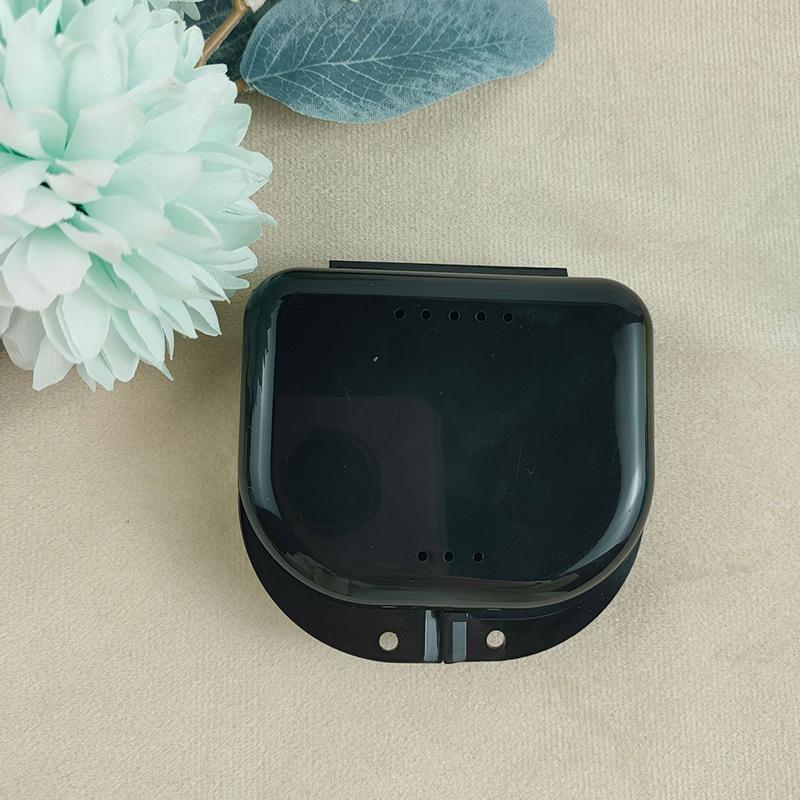 Portable Plastic Cases Denture Box Oral Cavity Cleaning Denture Storage Case Mini Tooth Clean Sanitary Drainable Storage Box