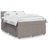 Vidaxl Letto Continentale Con Materasso, Taupe, Tessuto, 140X190 Cm
