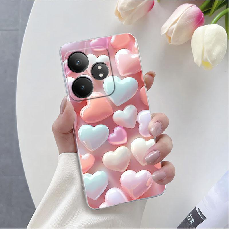 Для Realme GT Neo 6 SE Neo6 6T Чехол Роскошный Чехол для Телефона Для Realme GT Neo6 SE Мраморный Цветок Прозрачный Мягкий Силиконовый Защитный Чехол Realme GT Neo6 gray
