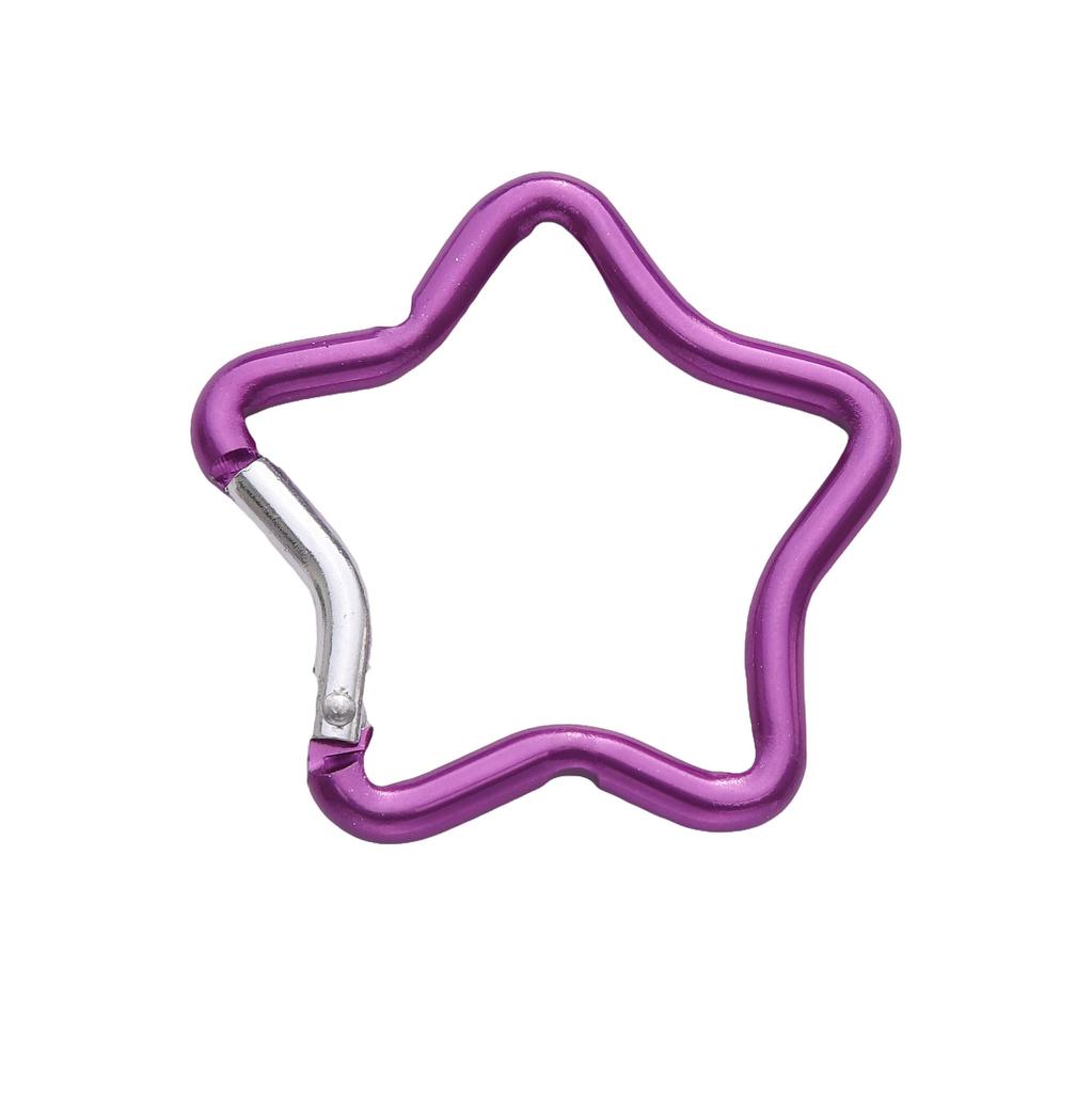 1pc Mountaineering Buckle Love Star Buckle D-Shaped Buckle Color Backpack Buckle Aluminum Keychain DIY Accessories