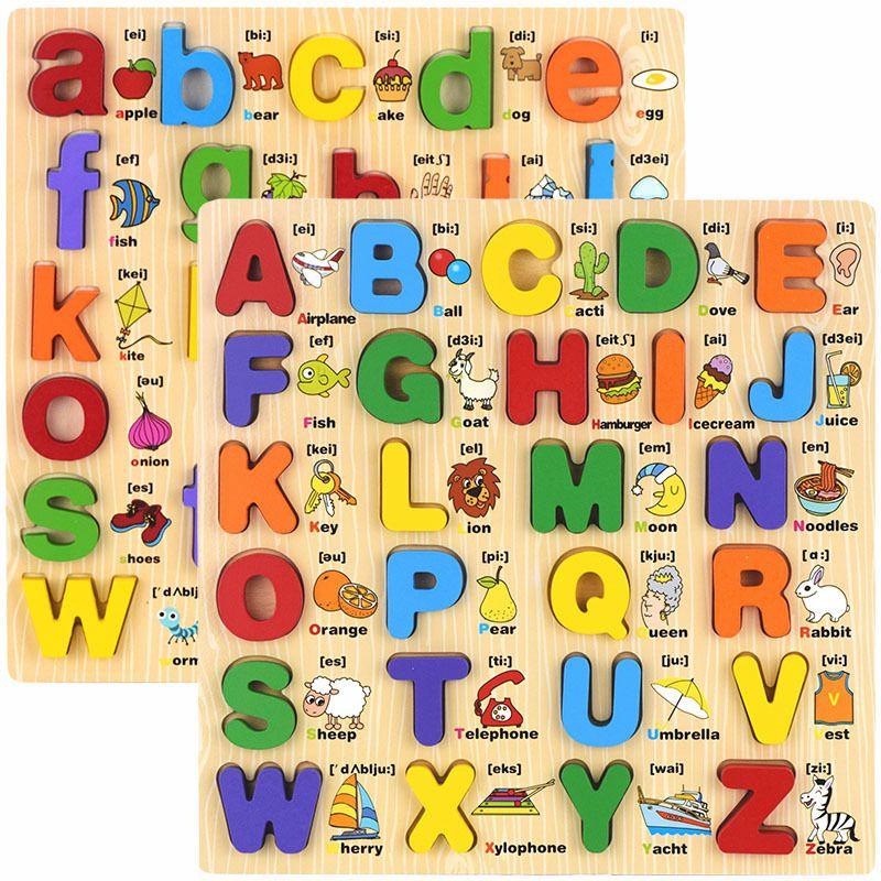 Quality Children Wooden Toy Alphabet Jigsaw Puzzle Educational Gift**