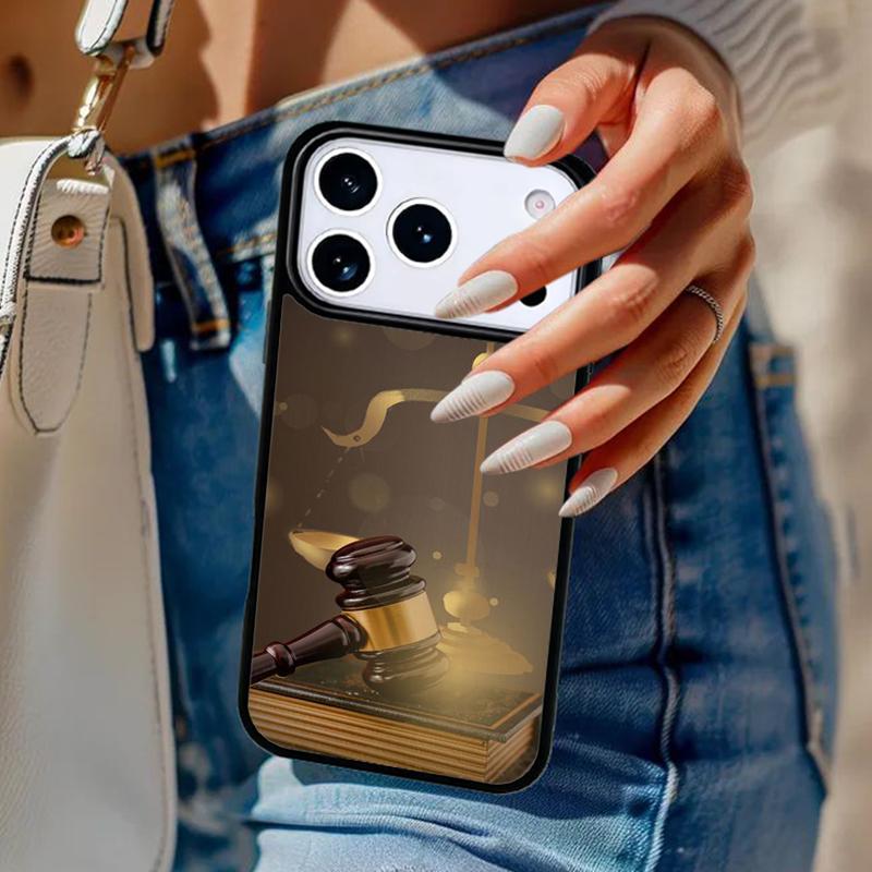 Gavel Law Judge Justice Phone Case For iPhone 17 Air 14 15 13 12 Max Cover For Apple 14 15 16 16e 11 Pro Max Plus Coque