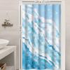 1pc Wave geometry Shower Curtain with Metal Grommets, Polyester Bath Curtain Widow Curtain Bathroom Decor & Accessories