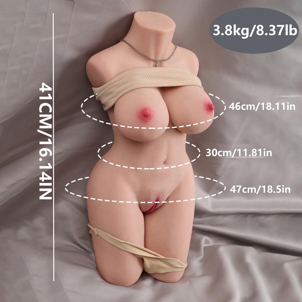 3,8 kg Realistyczna Lalka Seksualna Prawdziwa 3D Wagina TPE Połowa Ciała Z Piersiami Dla Dorosłych Kieszonkowa Pussy Zabawki Seksualne Dla Mężczyzn